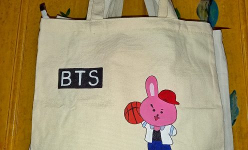 Canvas Tote Bag Painting “BTS Cartoon”