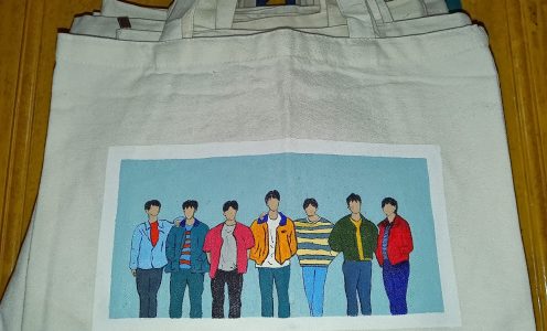 Canvas Tote Bag Painting “BTS”