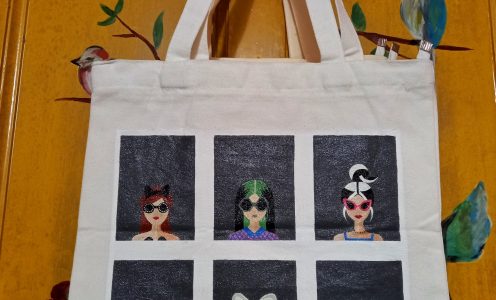 Canvas Tote Bag Painting “Ladies of Pop”