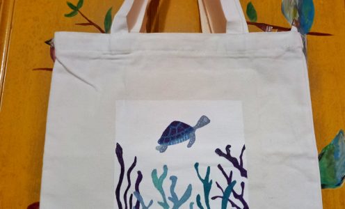 Canvas Tote Bag Painting “Sea Turtle”